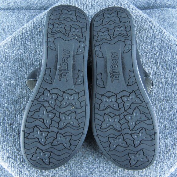 Alegria GEM Women Mary Jane Shoes Size 38 Medium Black Leather Hook & Loop - Picture 7 of 9